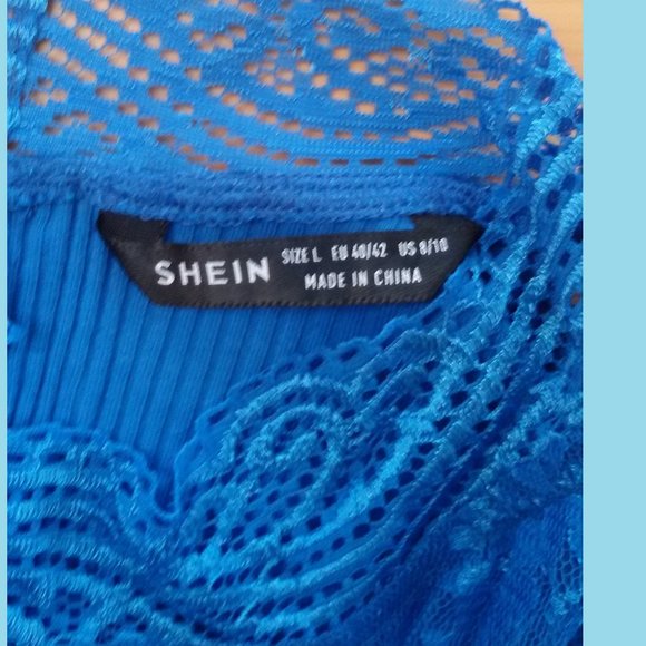 SHEIN Blue Tank Top Sz L New! 2/16$ - Picture 3 of 3